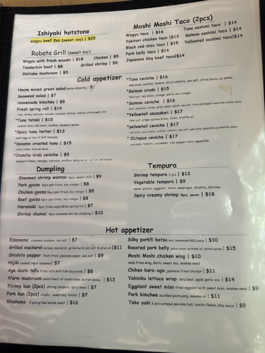 Moshi Moshi Brickell Menu - Image 2